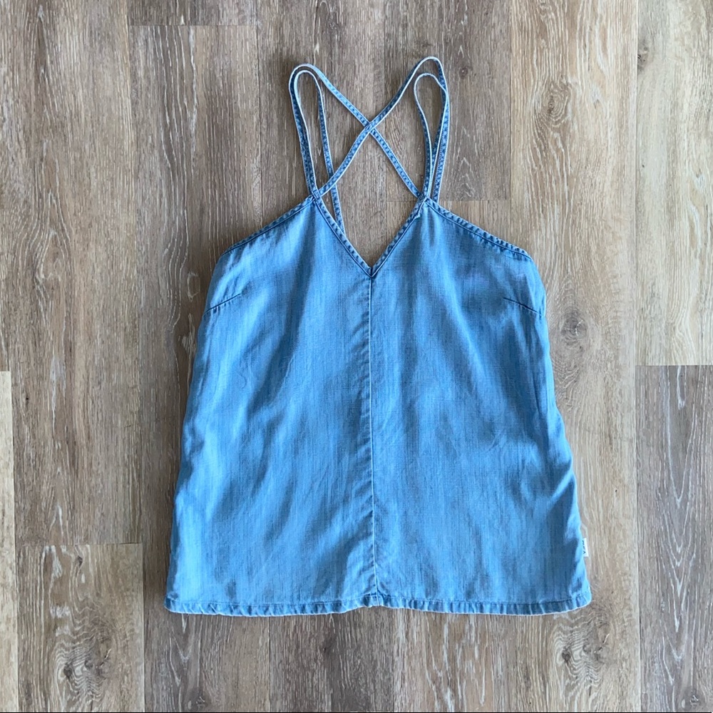RVCA Chambray Spaghetti Strap Tank Top